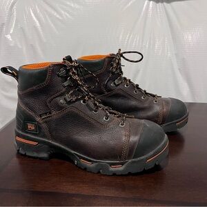 Timberland PRO Mens Anti-Fatigue Steel Toe Leather Work Boots Size 8.5 M 52562,